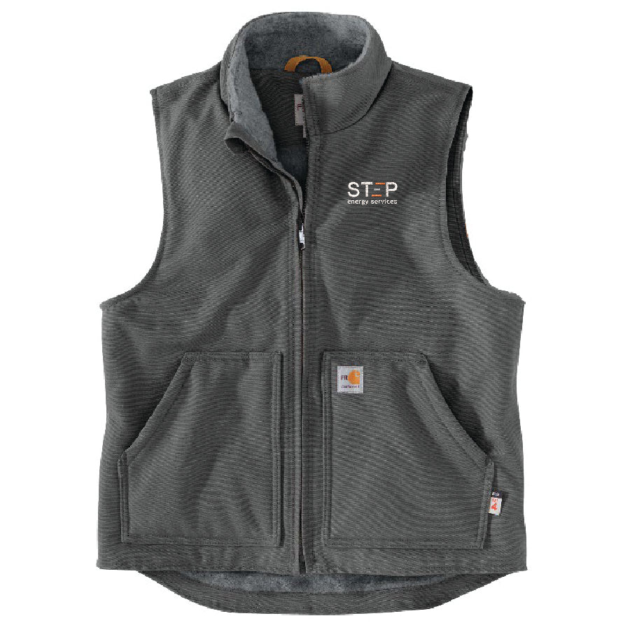 CARHARTT® - Mens Flame Resistant Relaxed Fit Duck Sherpa-Lined Mock Neck Vest