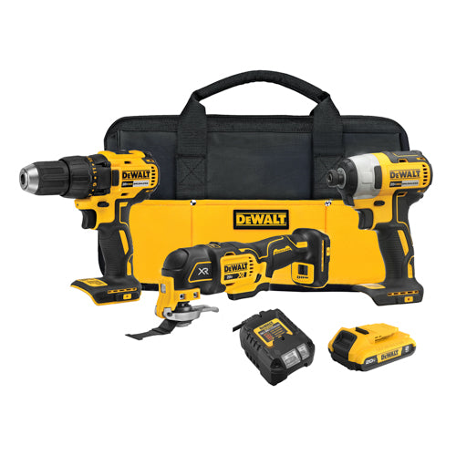 DEWALT - 20V MAX 3 Tool Combo Kit - Drill/Driver, Impact Driver, Oscillating Multi-Tool