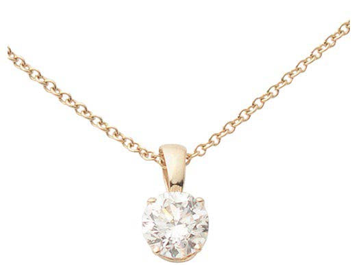 14k Yellow Gold Diamond Necklace, .10ct