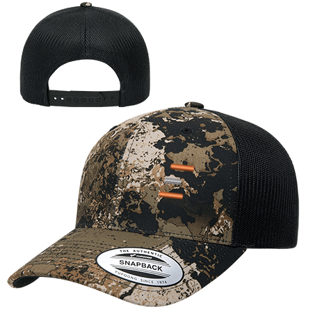 YP CLASSICS® - Flexfit Veil Camo Retro Trucker Cap