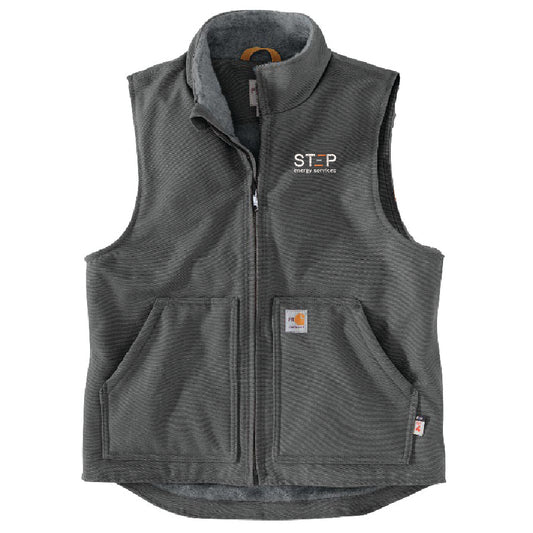 CARHARTT® - Mens Flame Resistant Relaxed Fit Duck Sherpa-Lined Mock Neck Vest