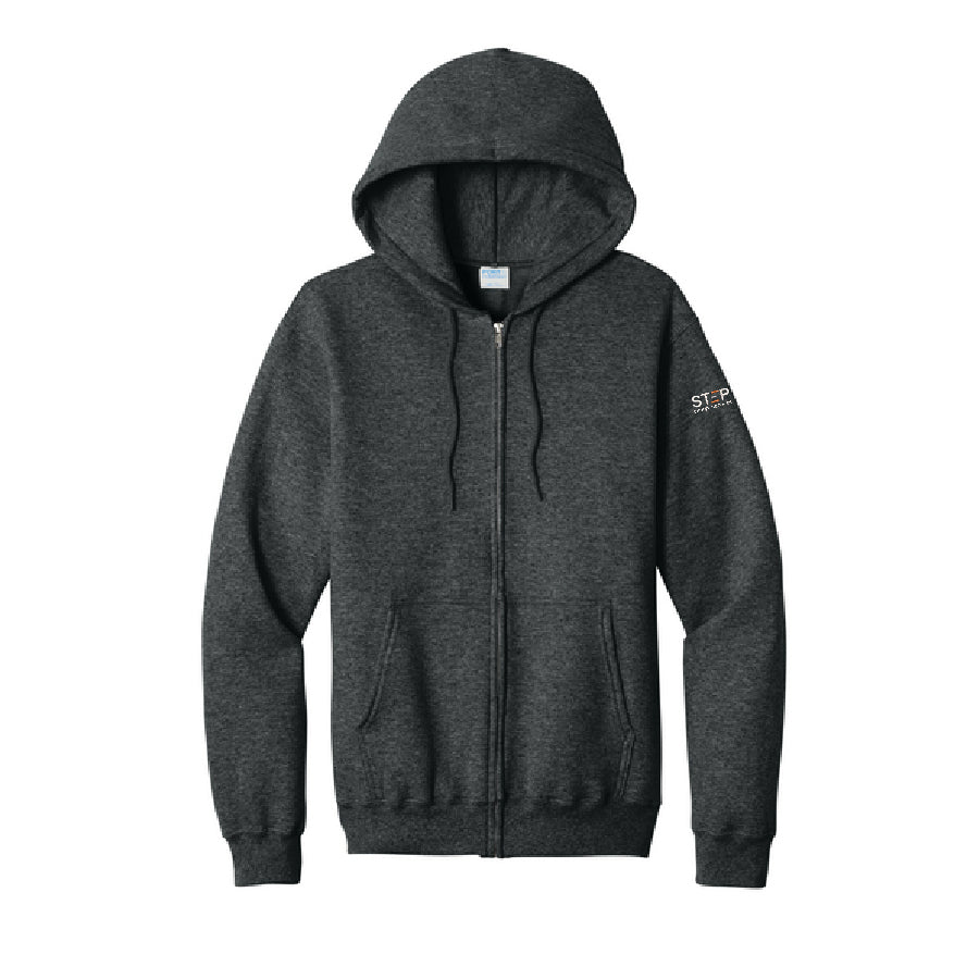 PORT & CO - Unisex Core Fleece Full-Zip Hooded Sweatshirt