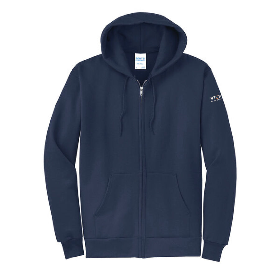 PORT & CO - Unisex Core Fleece Full-Zip Hooded Sweatshirt