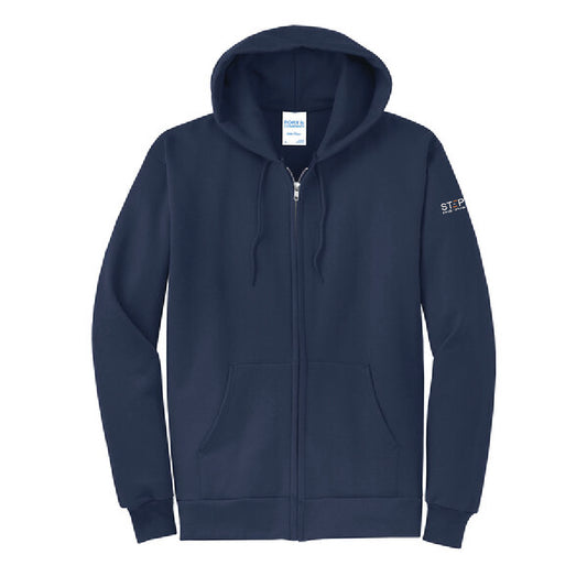 PORT & CO - Unisex Core Fleece Full-Zip Hooded Sweatshirt